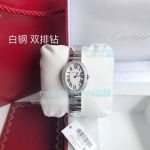Swiss Clone Cartier Baignoire 1920 White Dial Diamond Bezel Ladies Watch